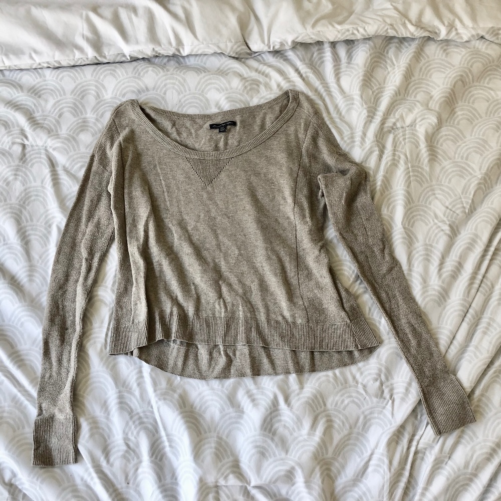 American Eagle Tan Knit Sweater